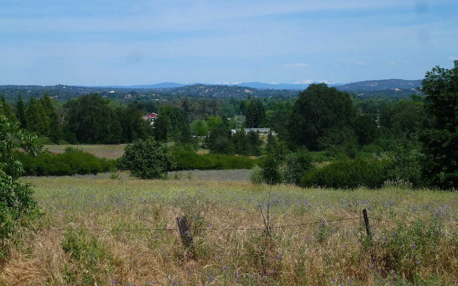 Open country and distant development in Rocklin, photographed in 2013.