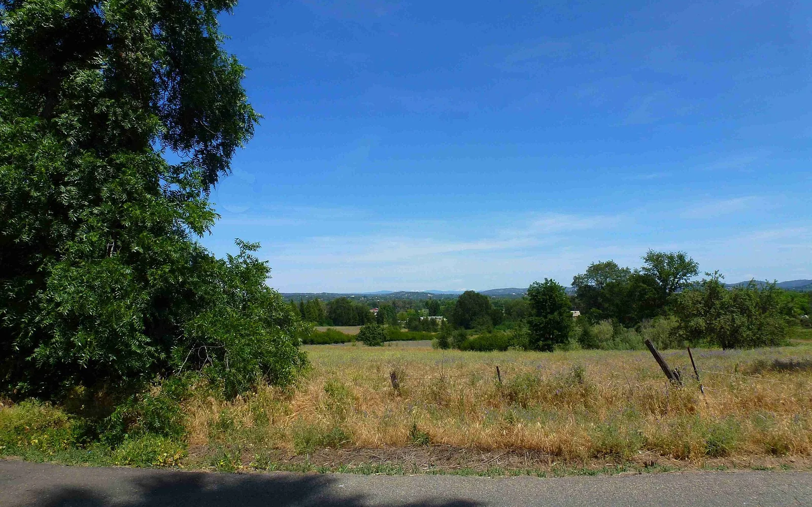 Open country viewed east from Delmar Avenue in Rocklin, photographed in 2013.